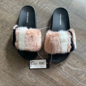 NWT Steve Madden Multi-Colored Women’s Softey Slides